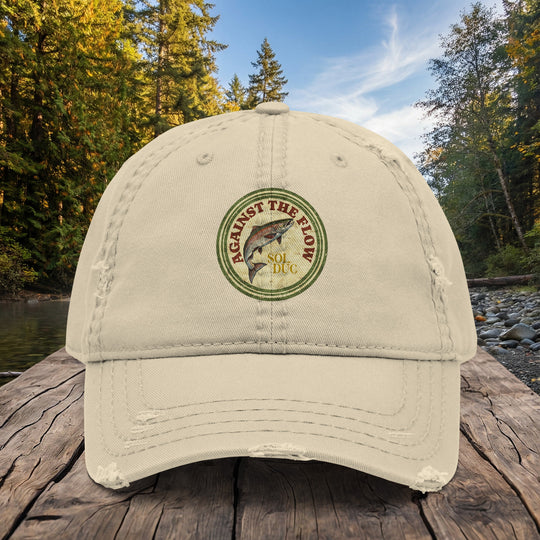 Against the Flow Sol Duc Dad Hat – Salmon Twill