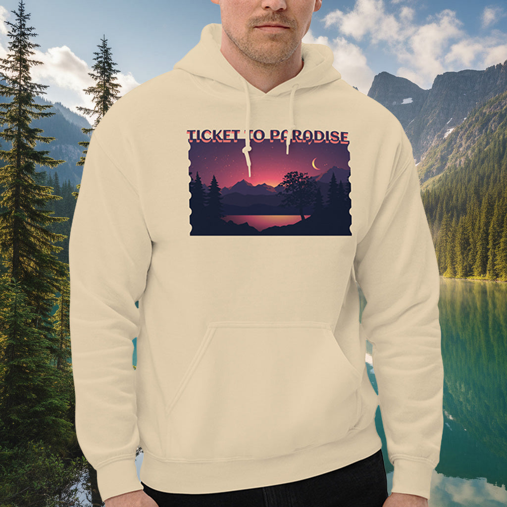 Ticket To Paradise Hoodie – Peninsula Sunset Lake Cotton Blend Pullover