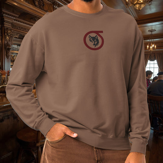 Sigma Wolf Crewneck – Embroidered Hunter Fleece