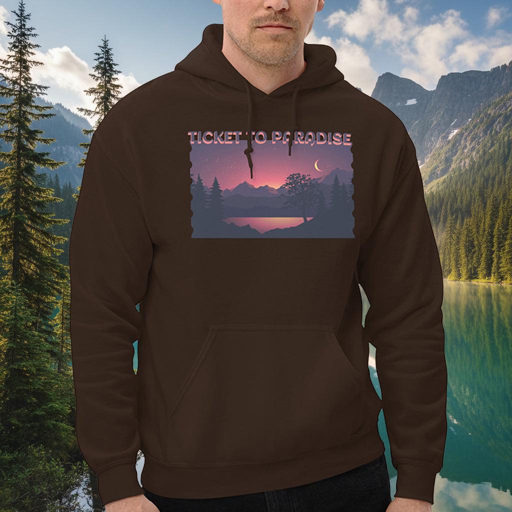 Ticket To Paradise Hoodie – Peninsula Sunset Lake Cotton Blend Pullover