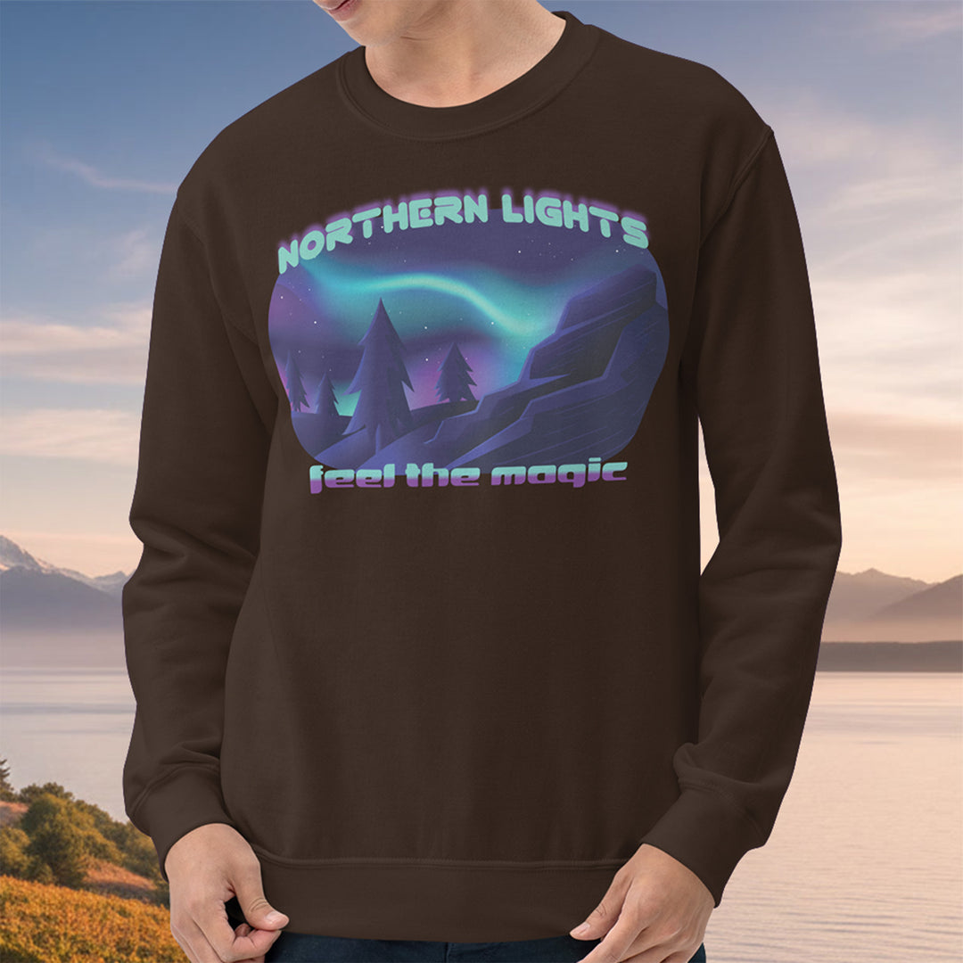 Northern Lights Feel the Magic Crewneck Sweatshirt