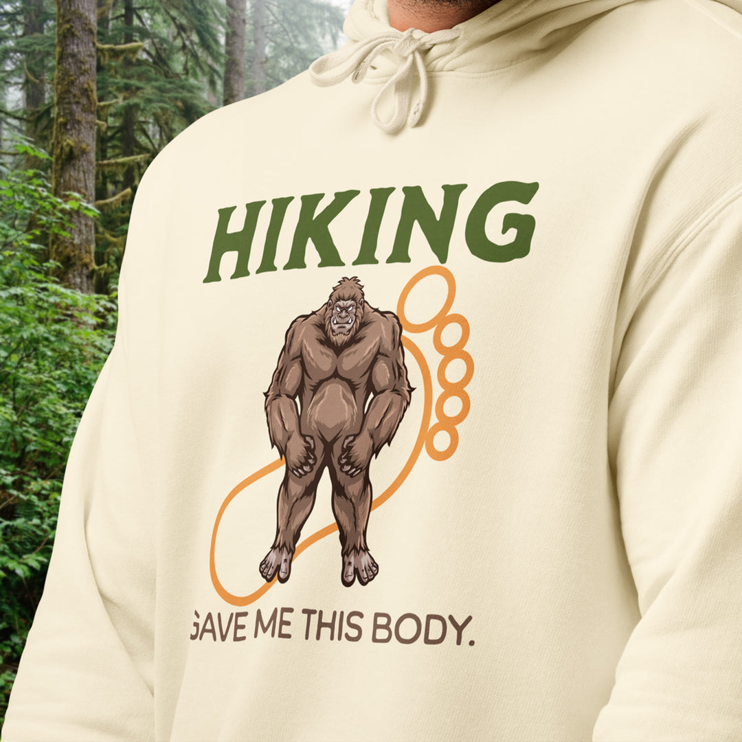 Hiking Gave Me This Body Hoodie – Burly Sasquatch Garment-Dyed Cotton Pullover