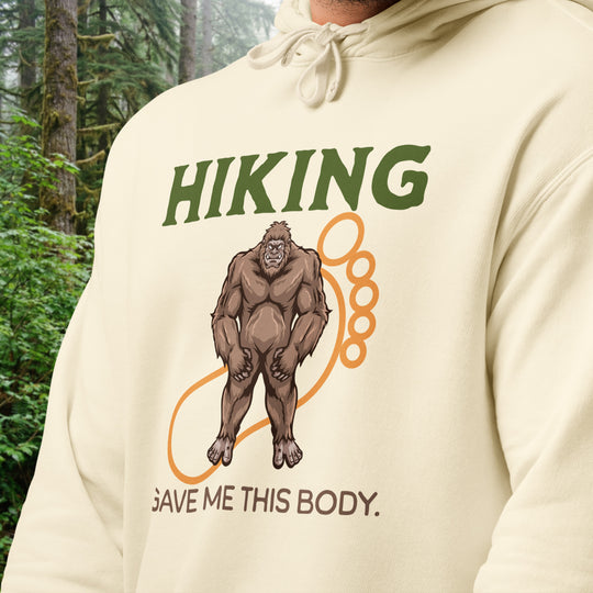 Hiking Gave Me This Body Hoodie – Burly Sasquatch Garment-Dyed Cotton Pullover