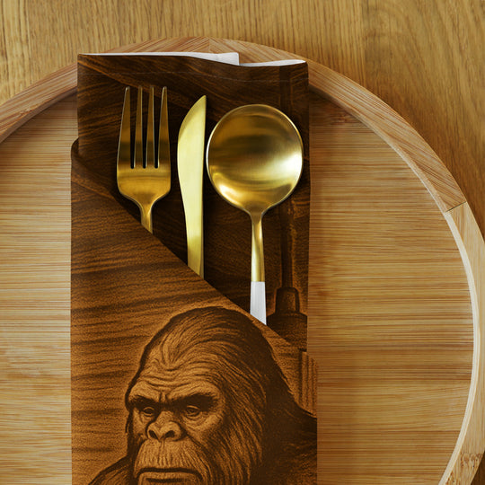 Timber &amp; The Unknown Napkin Set – Sasquatch &amp; Pioneer Dinnerware