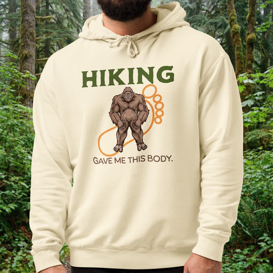 Hiking Gave Me This Body Hoodie – Burly Sasquatch Garment-Dyed Cotton Pullover