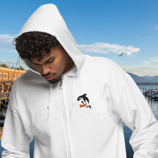 Resist! Embroidered Orca Fleece Zip-Up – Offshore Regulator