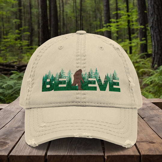 The Deep Timber Bigfoot "Believe" Distressed Cap
