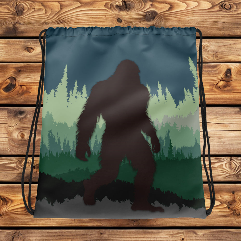 Forest Squatch Drawstring Pack
