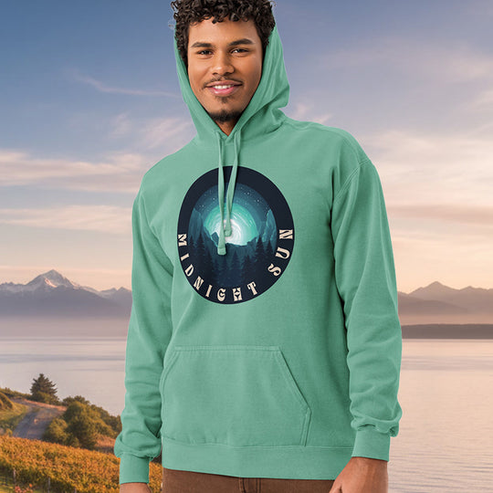 Midnight Sun Hoodie – Garment-Dyed Olympic Moonrise Pullover
