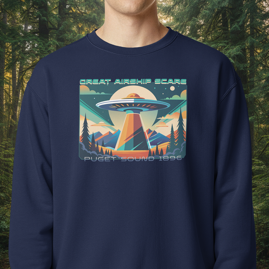 1896 Airship Scare Crewneck – Puget Sound Lore Fleece