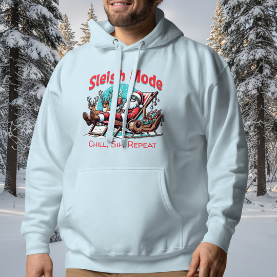 Sleigh Mode Hoodie – Chill, Sip, Repeat Fleece