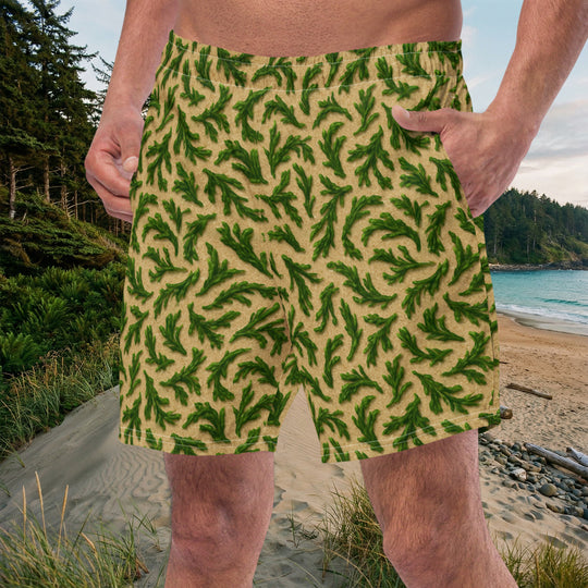 Seaweed Style Swim Trunks – Recycled Quick-Dry Board Shorts (UPF 50+, Anti-Chafe Liner)