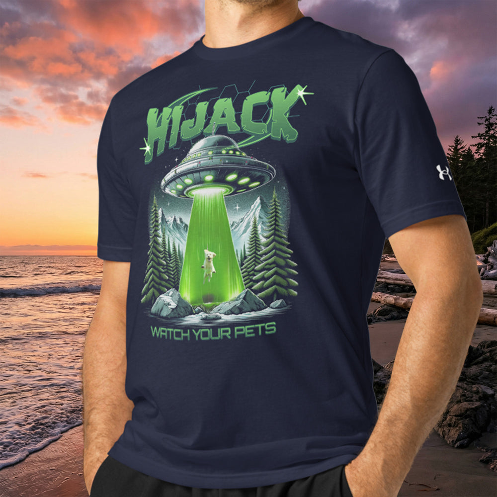 UFO Hijack Tee – Under ArmourⓇ Athletic Shirt (60% Cotton, 40% Polyester)