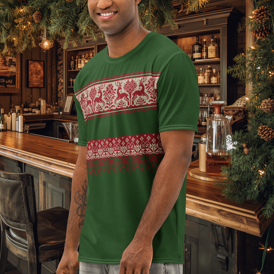 Deep Forest Fair Isle Tee – Mythic Elk Knit Pattern