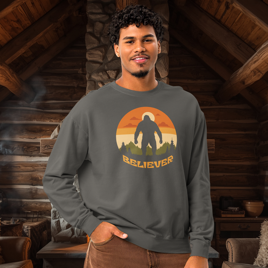 Sasquatch Trail Tracker Crewneck – Deep Woods Cotton