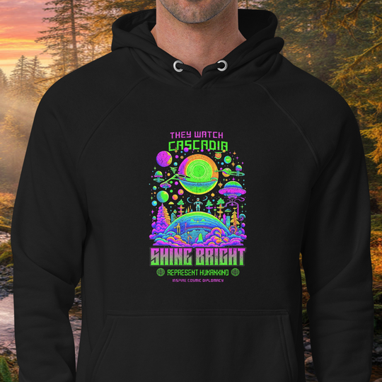 Shine Bright Hoodie – Alien Cascadia Design