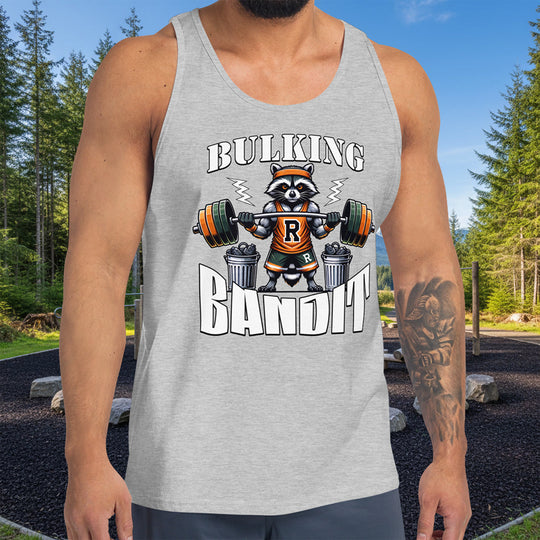 Bulking Bandit Tank – Trash Panda Gains Muscle Shirt