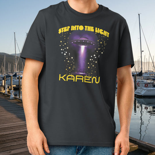 Step Into the Light UFO Tee – Organic Cotton Peninsula Abduction Graphic