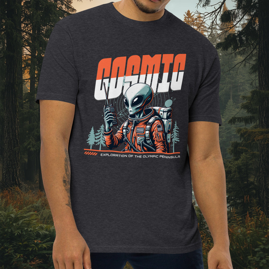 Cosmic Exploration Tee – Olympic Peninsula Alien Design