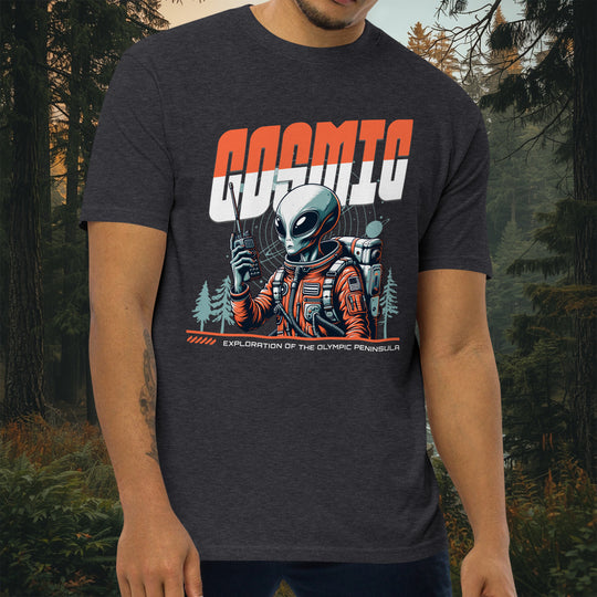 Cosmic Exploration Tee – Olympic Peninsula Alien Design