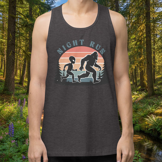 Night Run Tank – Sasquatch &amp; Alien Trail Premium Muscle Shirt