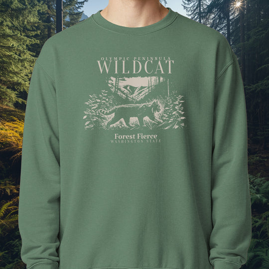 Olympic Wildcat Fleece Crewneck—Forest Fierce