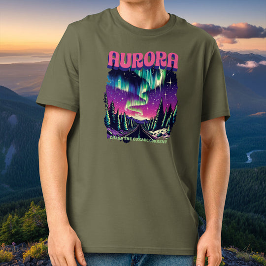 Aurora Chase Tee – Cosmic Current Organic Cotton
