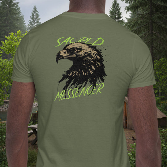 Sacred Messenger Tee – Olympic Eagle Cotton