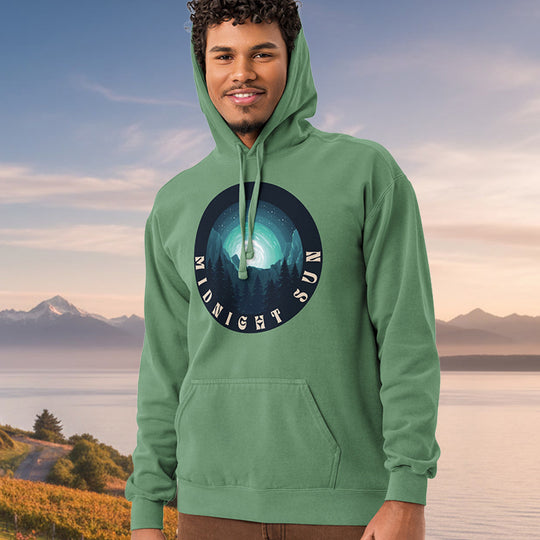 Midnight Sun Hoodie – Garment-Dyed Olympic Moonrise Pullover