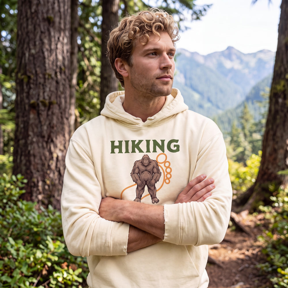 Hiking Gave Me This Body Hoodie – Burly Sasquatch Garment-Dyed Cotton Pullover