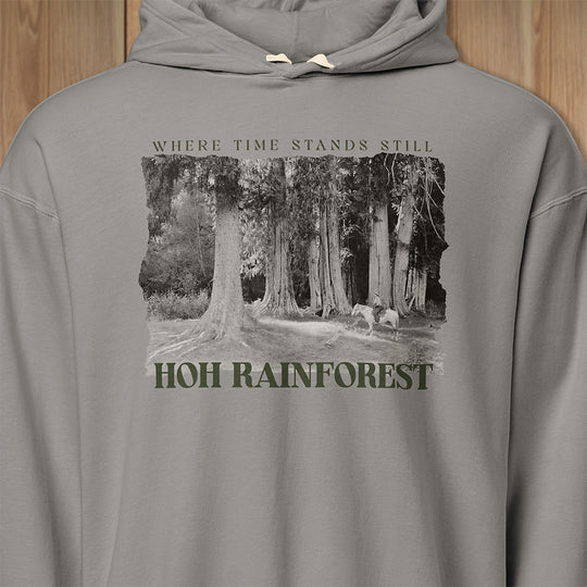 The Hoh Rainforest "Time Stands Still" Lightweight Hoodie
