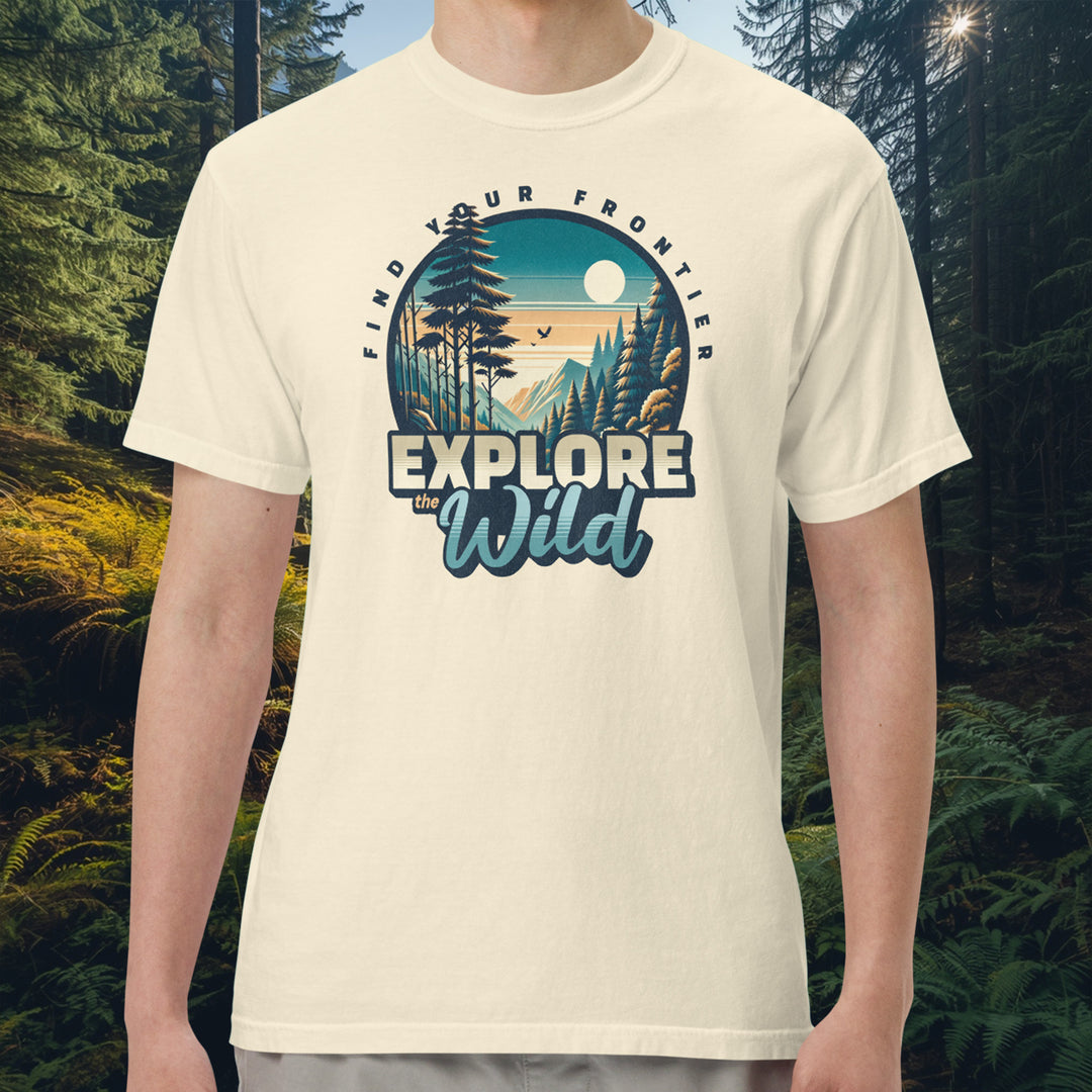 Explore the Wild T-Shirt – Mountain Scene