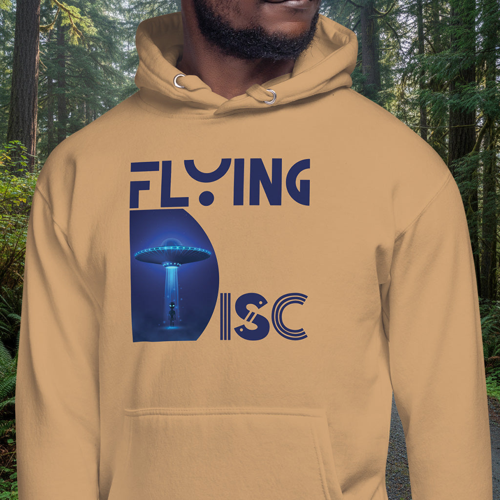 Flying Disc Hoodie – UFO Abduction Cotton Blend Pullover