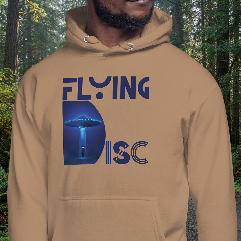 Flying Disc Hoodie – UFO Abduction Cotton Blend Pullover