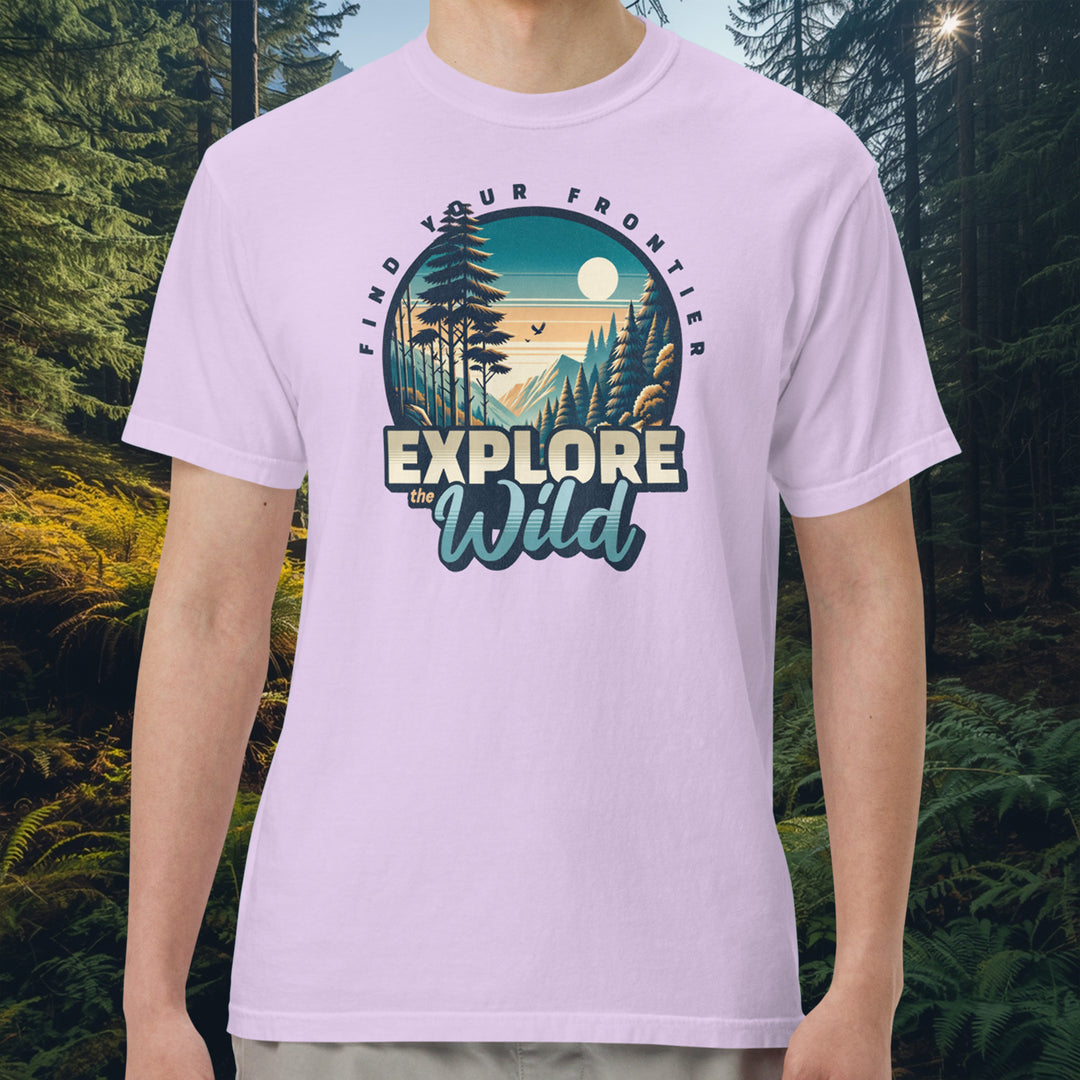 Explore the Wild T-Shirt – Mountain Scene