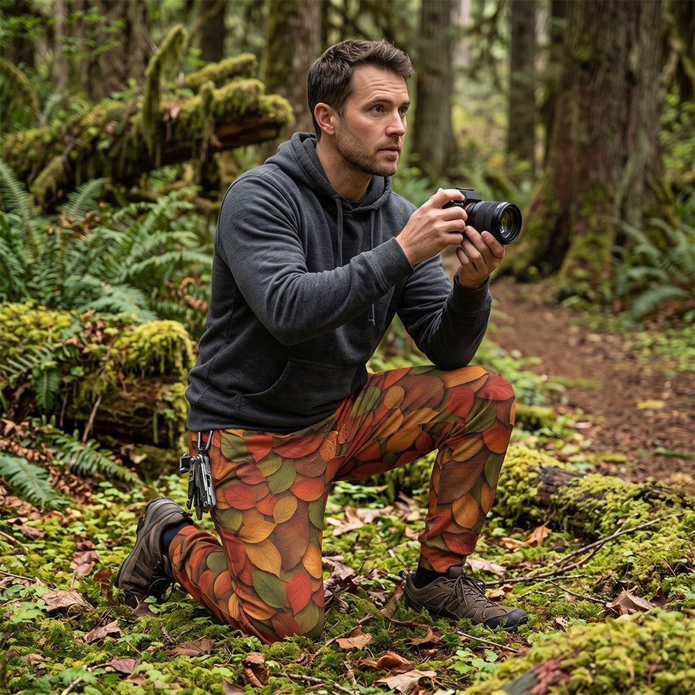 Leaf Camo Joggers – Colorful Leaf Design