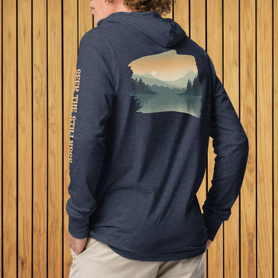 The Lake Crescent "Seek the Stillness" Lightweight Hooded Tee