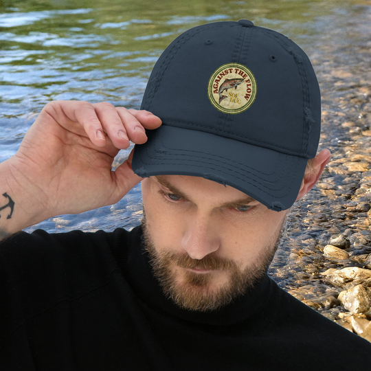 Against the Flow Sol Duc Dad Hat – Salmon Twill