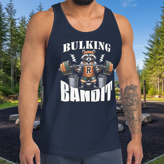 Bulking Bandit Tank – Trash Panda Gains Muscle Shirt