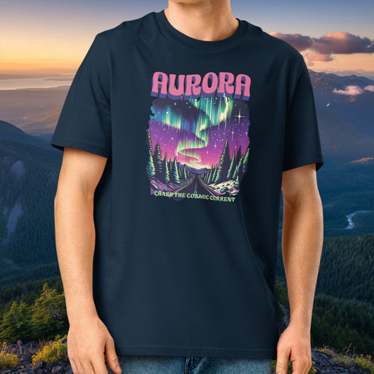 Aurora Chase Tee – Cosmic Current Organic Cotton