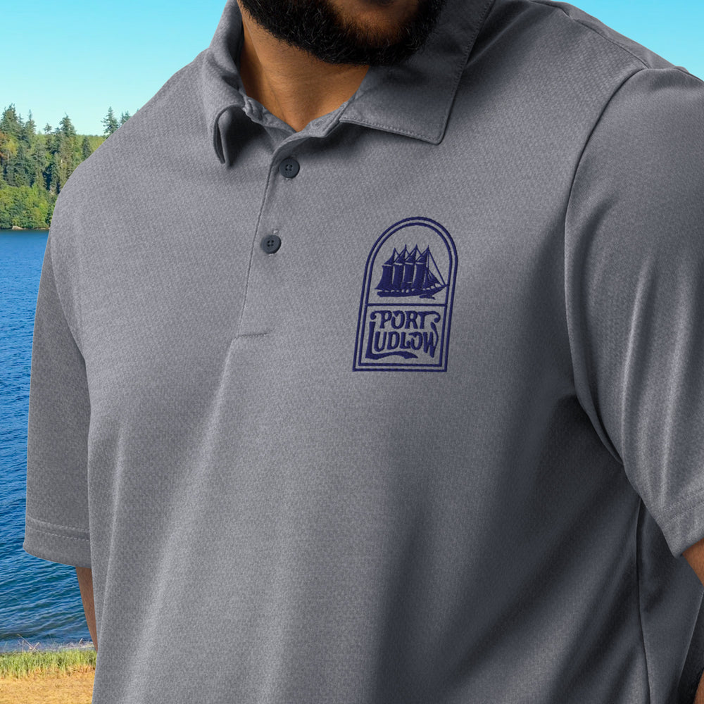 Embroidered Port Ludlow Adidas Polo – Sailboat Design (Recycled Fabric)