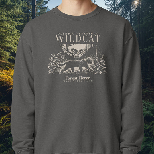 Olympic Wildcat Fleece Crewneck—Forest Fierce