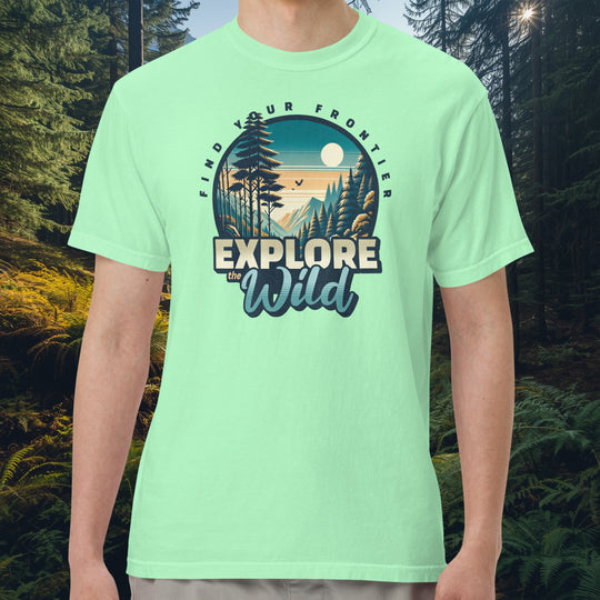Explore the Wild T-Shirt – Mountain Scene