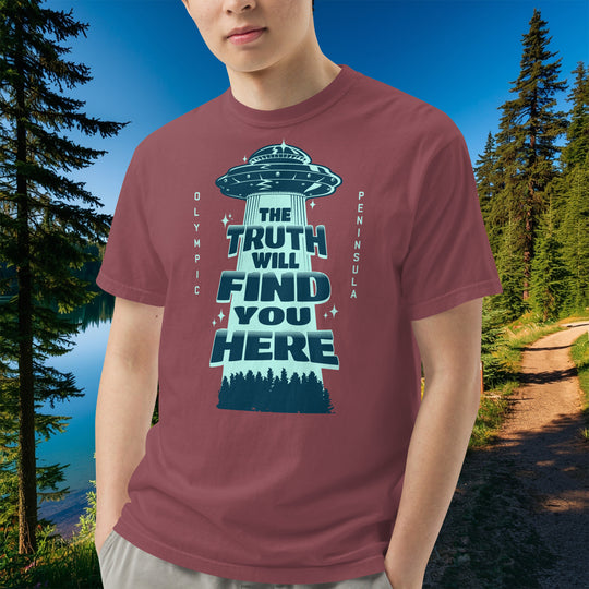 "The Truth Will Find You Here" Tee – Olympic Peninsula UFO