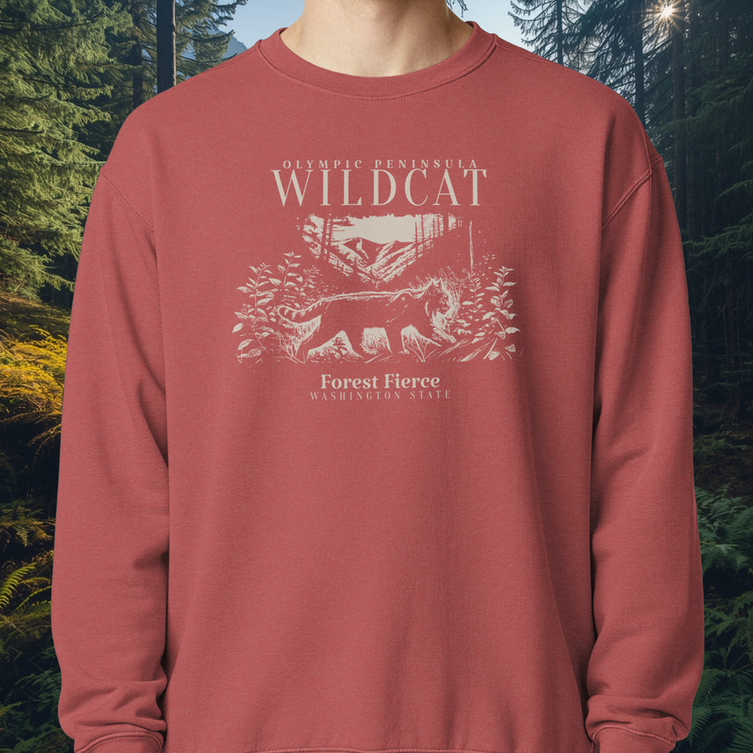 Olympic Wildcat Fleece Crewneck—Forest Fierce