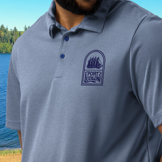 Embroidered Port Ludlow Adidas Polo – Sailboat Design (Recycled Fabric)