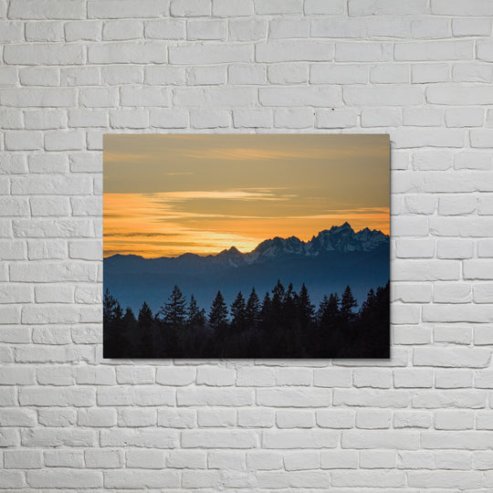 Olympic Alpine Sunset Wall Art - Glossy Metal Print