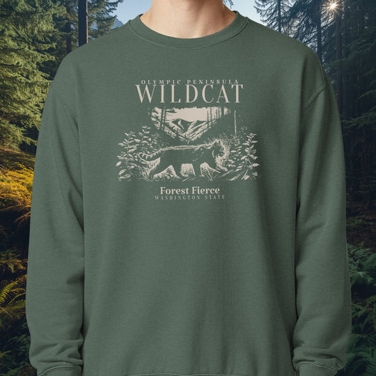 Olympic Wildcat Fleece Crewneck—Forest Fierce