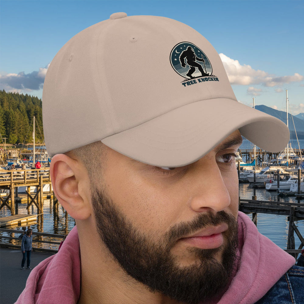 Tree Knocker Dad Hat – Sasquatch Night Patch Cotton Cap
