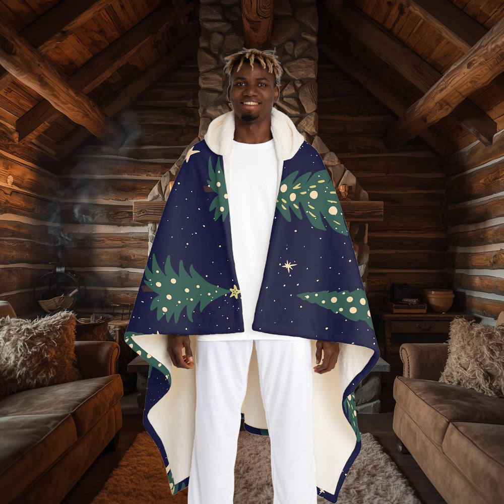 Feeling Pine Hooded Sherpa Blanket – Olympic Starlight Fleece